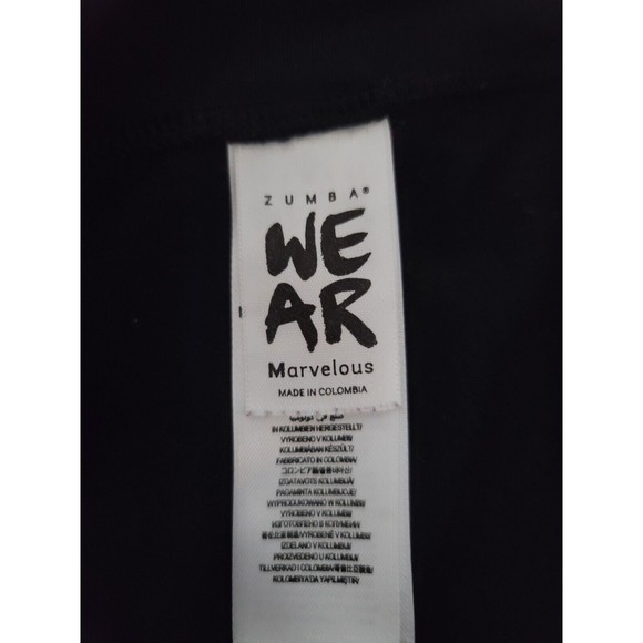 ZUMBA We ar Marvelous Black Activewear Leggings stretch yoga pants skinny Leg - Picture 3 of 7